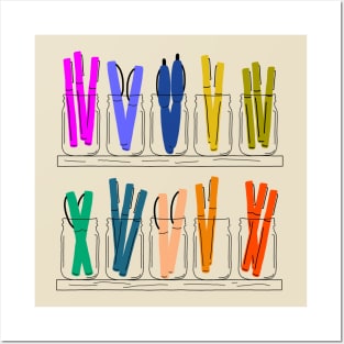 Colorful Pens Posters and Art